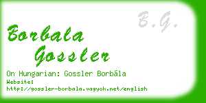 borbala gossler business card
